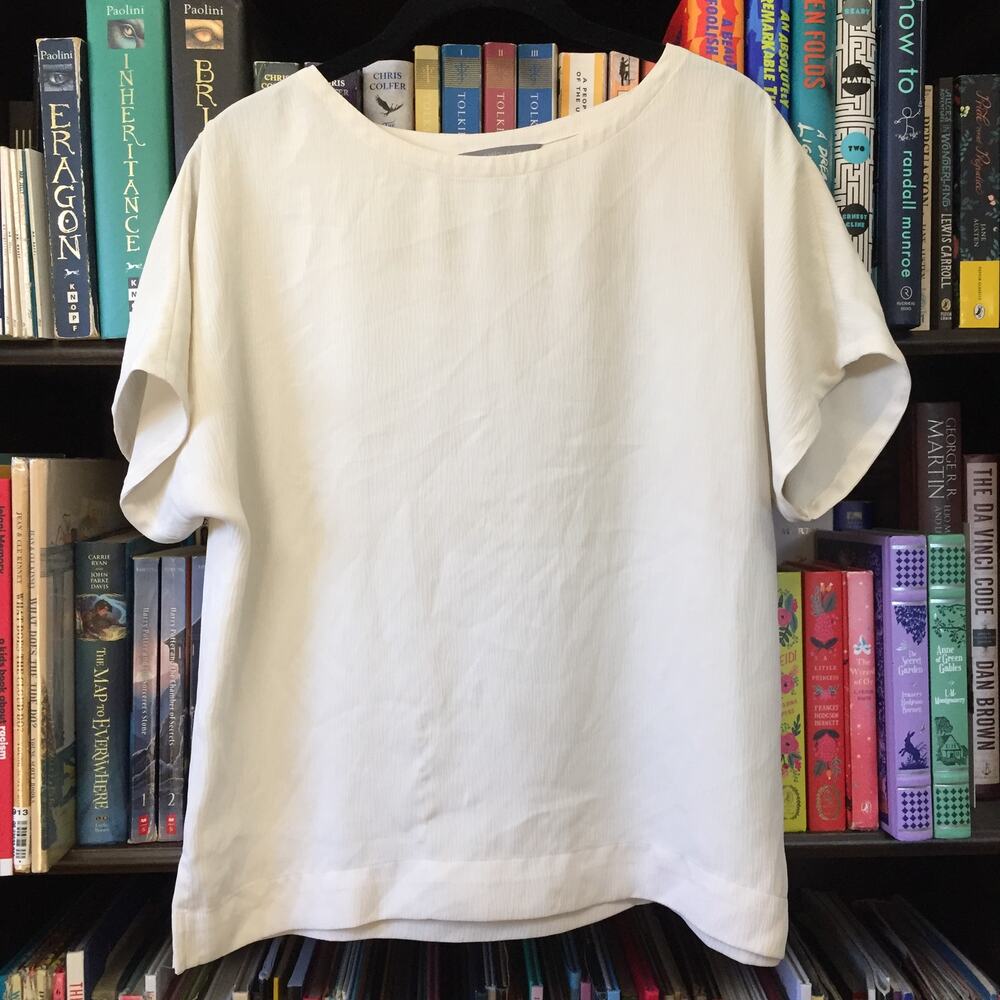 Yasemin Ozeri Cream Textured Blouse S